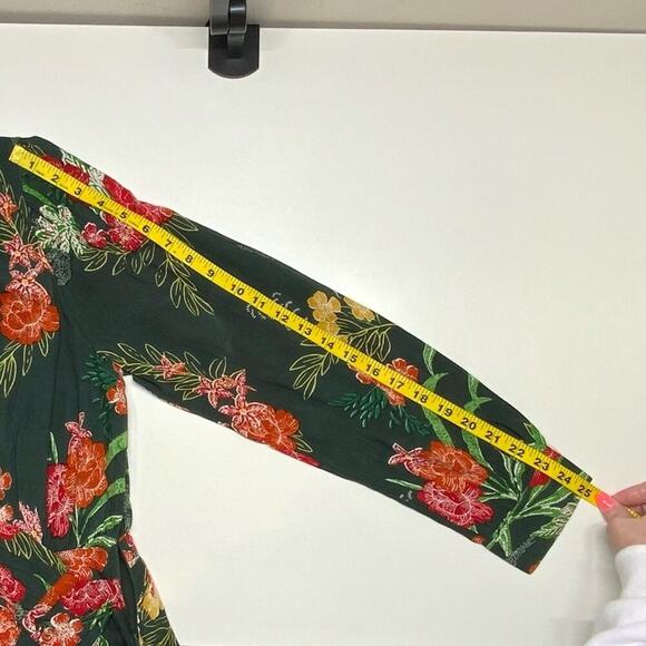 NWT | Walter Baker | Willette Floral Tie Sheath Mini Dress | Green | Size 10 - Picture 11 of 16